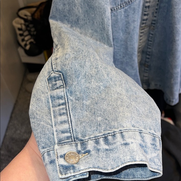 Arula Oversized Denim Jacket Size 2X / B Pockets Blue NWOT - Picture 3 of 4